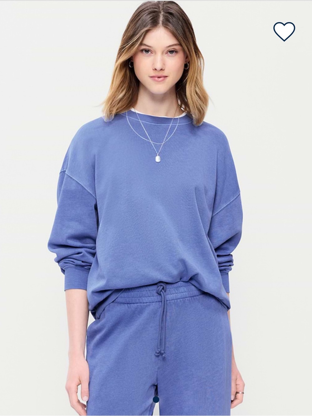 Old Navy Oversized Crewneck Sweatshirt XL in Lobelia Blue